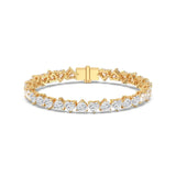 16.0ct Pear Alternating Tennis Bracelet (0.50ct Each Stone)