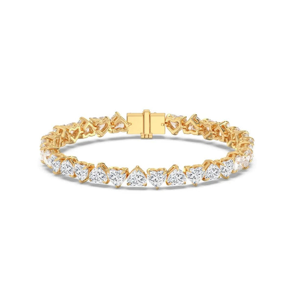 13.0ct Heart Alternating Tennis Bracelet (0.50ct Each Stone)