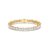 11.70ct Pear Alternating Tennis Bracelet (0.30ct Each Stone)