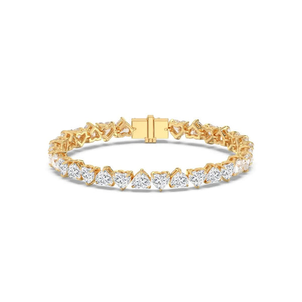 9.60ct Heart Alternating Tennis Bracelet (0.30ct Each Stone)