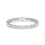 16.0ct Pear Alternating Tennis Bracelet (0.50ct Each Stone)