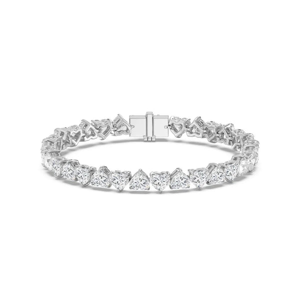 13.0ct Heart Alternating Tennis Bracelet (0.50ct Each Stone)