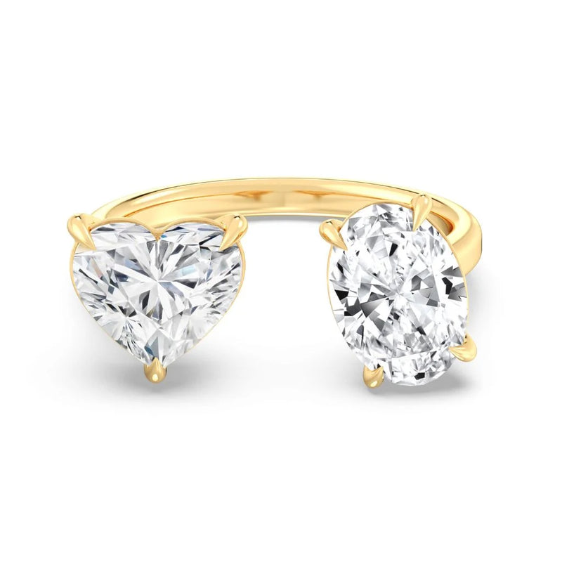 2+2ct Heart & Oval Ring