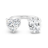 2+2ct Heart & Oval Ring