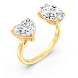 2+2ct Heart & Oval Ring