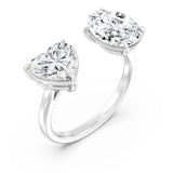 2+2ct Heart & Oval Ring