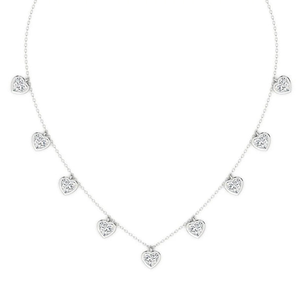 0.70ct Heart Bezel Chain Choker