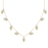 0.70ct Marquise Bezel Chain Choker