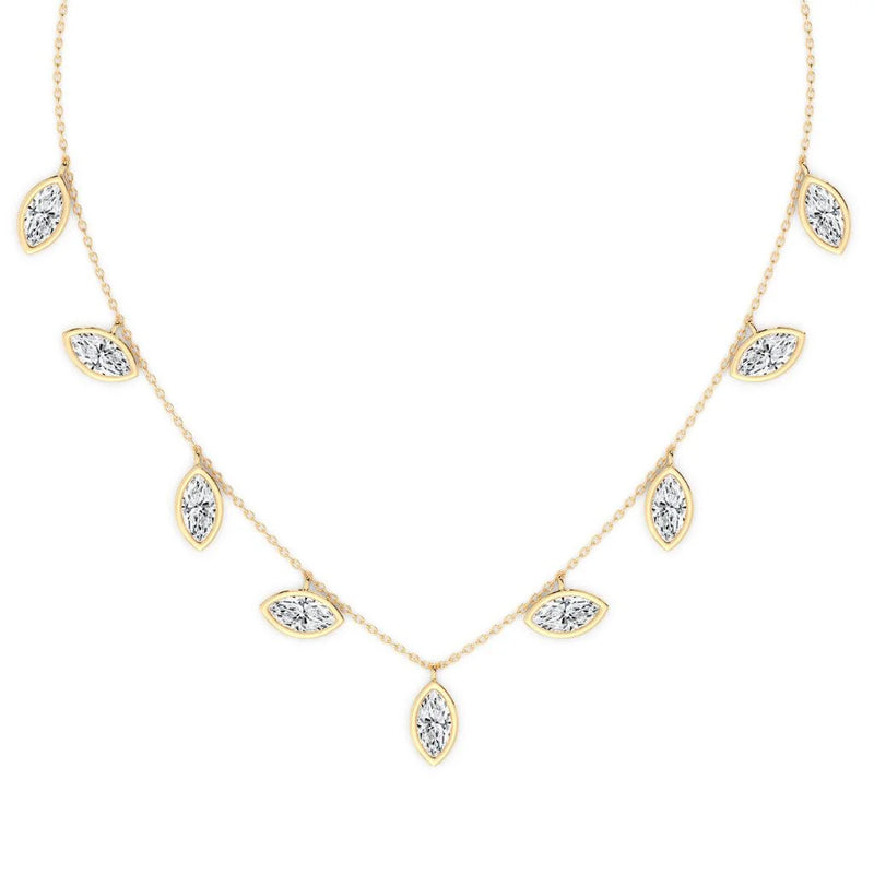 0.70ct Marquise Bezel Chain Choker