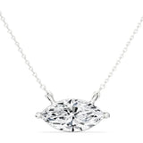 2ct East To West Solitaire Pendant