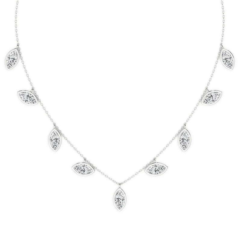 0.70ct Marquise Bezel Chain Choker