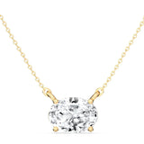 2ct East To West Solitaire Pendant