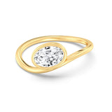 1ct Pear Curve Ring