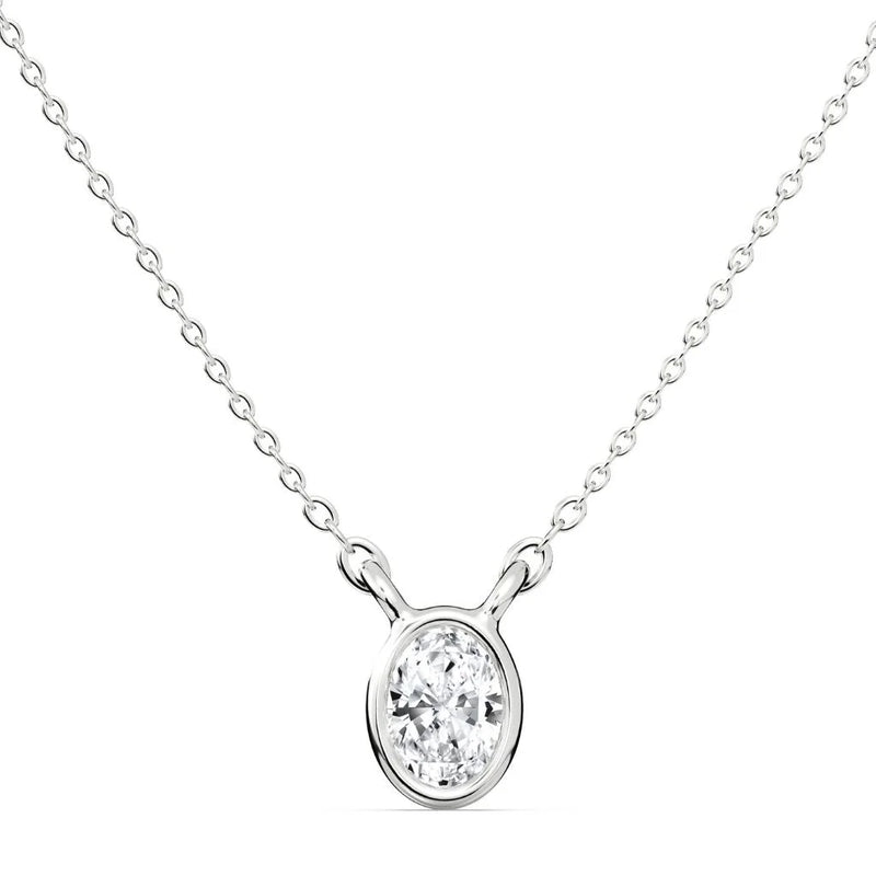 0.30ct Bezel Pear Pendant