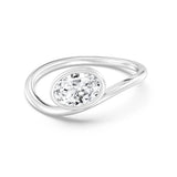 1ct Pear Curve Ring