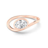 1ct Pear Curve Ring