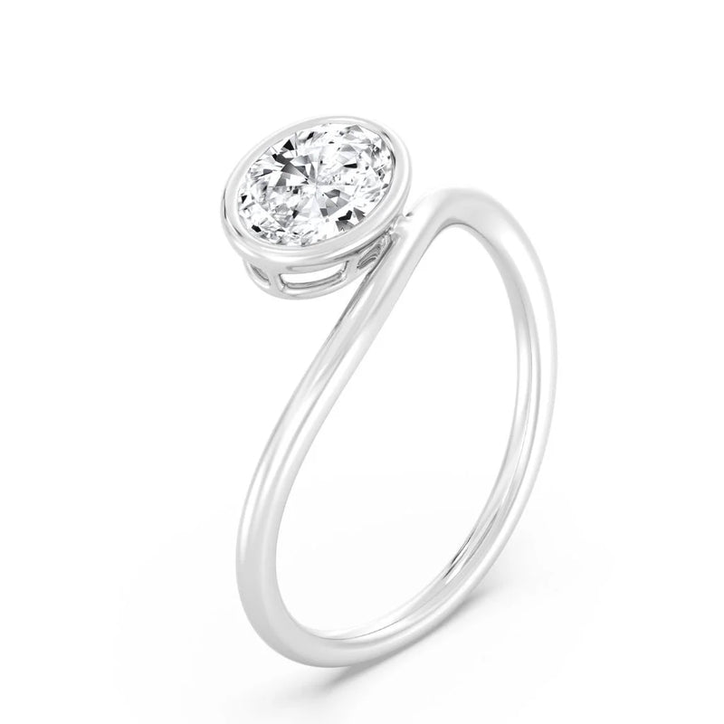 1ct Pear Curve Ring