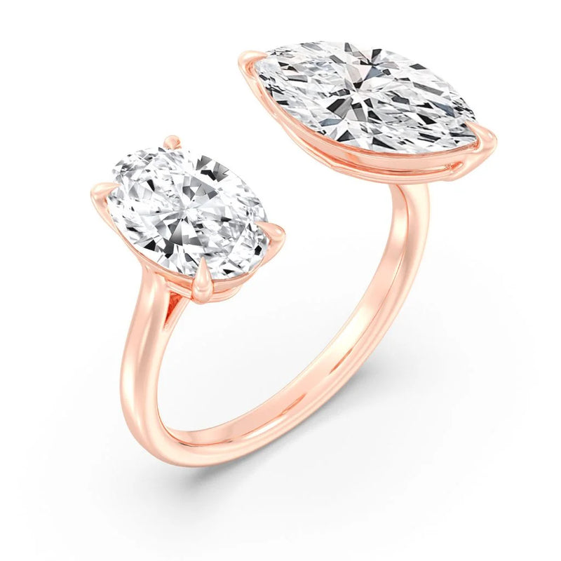 2+2ct Oval & Marquise Ring