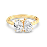 1+1ct Pear&Oval Moi Toi Ring