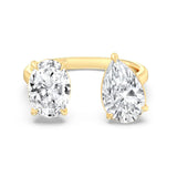 2+2ct Oval & Pear Ring