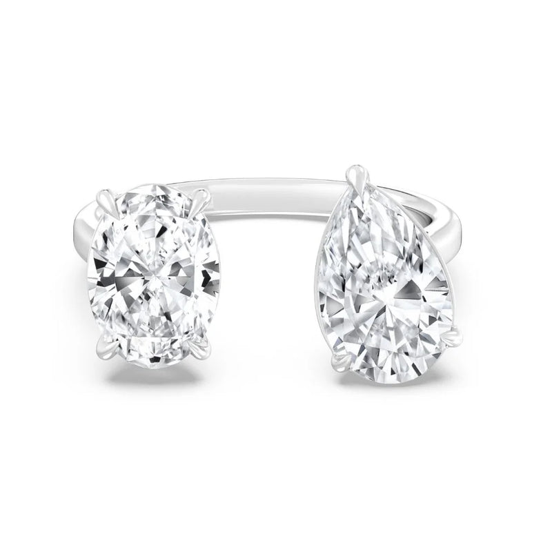 2+2ct Oval & Pear Ring