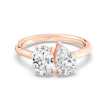 1+1ct Pear&Oval Moi Toi Ring