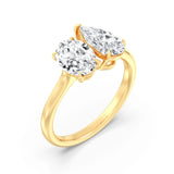 1+1ct Pear&Oval Moi Toi Ring