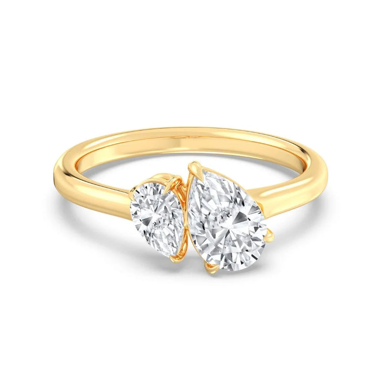 1.30ct Pear Duet Ring