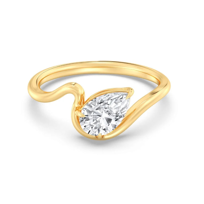 1ct Pear Curve Ring