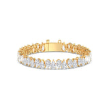 11.70ct Pear Alternating Tennis Bracelet (0.30ct Each Stone)