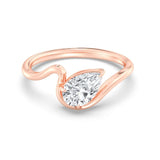 1ct Pear Curve Ring