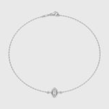 0.30ct Bezel Heart Chain Bracelet