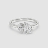 1.30ct Pear Duet Ring