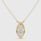 1ct Bezel Pear Pendant