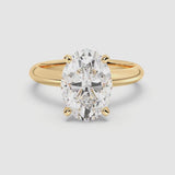 3ct Solitaire Ring Plain Band