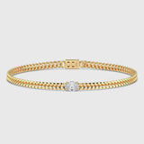 1ct Oval Cuban Link Bracelet