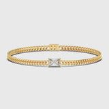 1ct Heart Cuban Link Bracelet