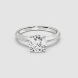 2ct Solitaire Ring Plain Band [1]