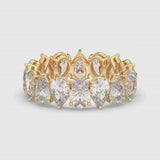 5.40ct Pear Alternating Eternity Ring (0.30Ct Each Stone)