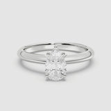 1ct Solitaire Ring Plain Band