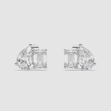 0.50+0.50ct Pear & Emerald Moi Toi Studs