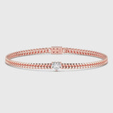 1ct Heart Cuban Link Bracelet