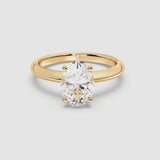 2ct Solitaire Ring Plain Band