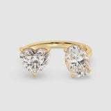 2+2ct Heart & Oval Ring