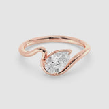 1ct Pear Curve Ring