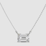 2ct East To West Solitaire Pendant