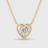 1ct Bezel Heart Pendant