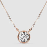 1ct Bezel Oval Pendant