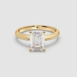 2ct Solitaire Ring Plain Band