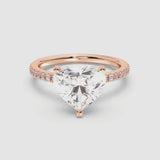 3ct Solitaire Ring Pavé Band [1]